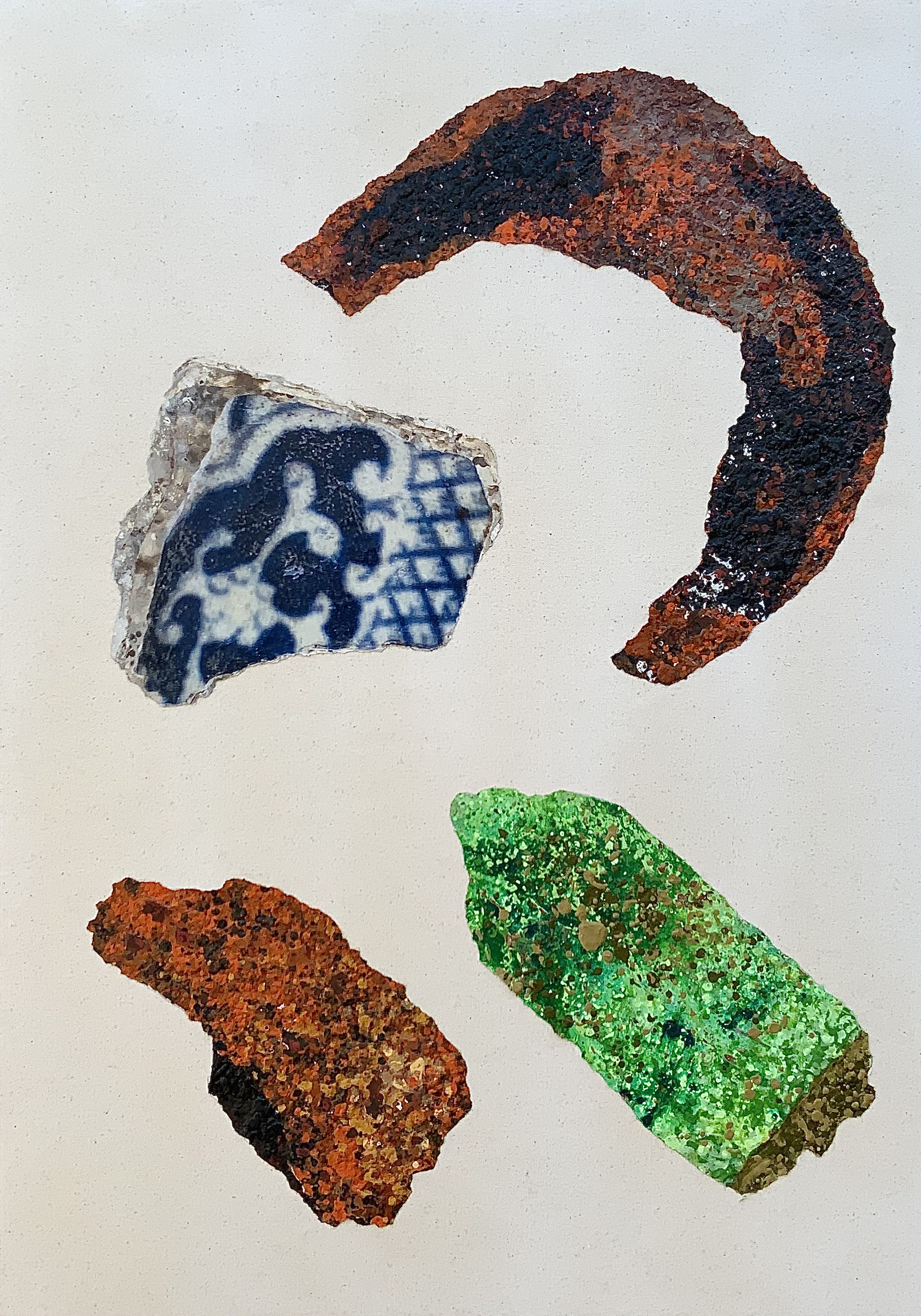 Painting of a sherd of pottery from the Lincolnshire Series